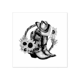 Western-Themenweg-Briefmarke Gummistempel