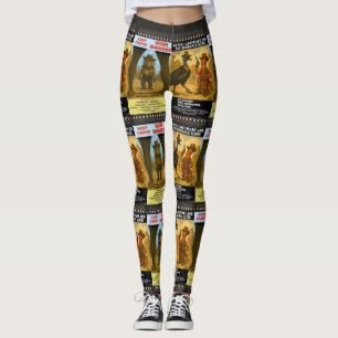 Western-Tierfilm-Plakatparodie Leggings