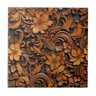 Western Toolted Leather Keramik Tile Fliese