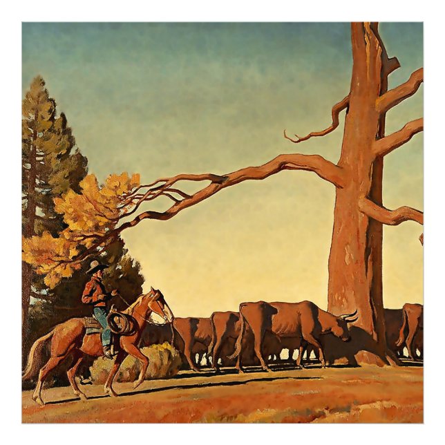 Western "Top of the Ridge" Kunst von Maynard Dixon Fotodruck (Vorne)