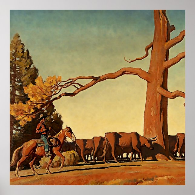 Western "Top of the Ridge" Kunst von Maynard Dixon Poster (Vorne)