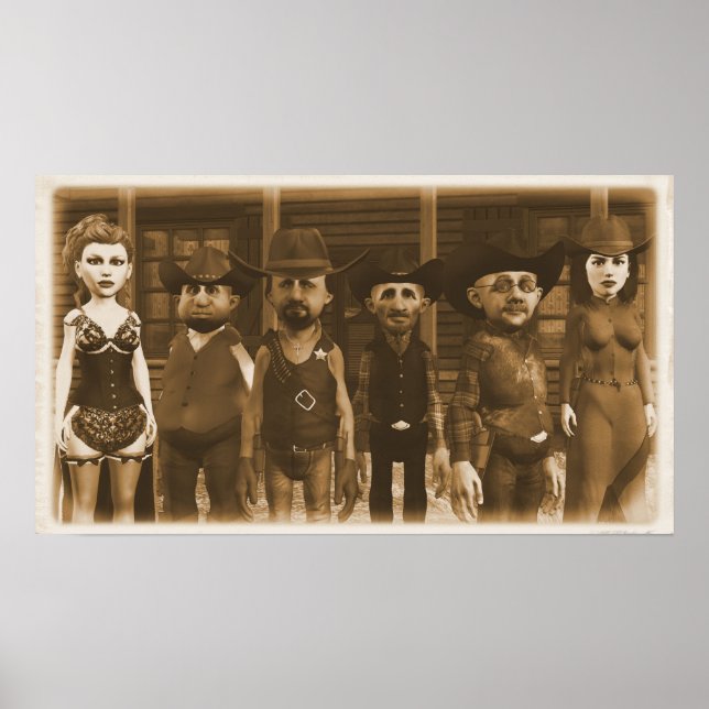 Western Townvolk - Kleines Poster (Vorne)