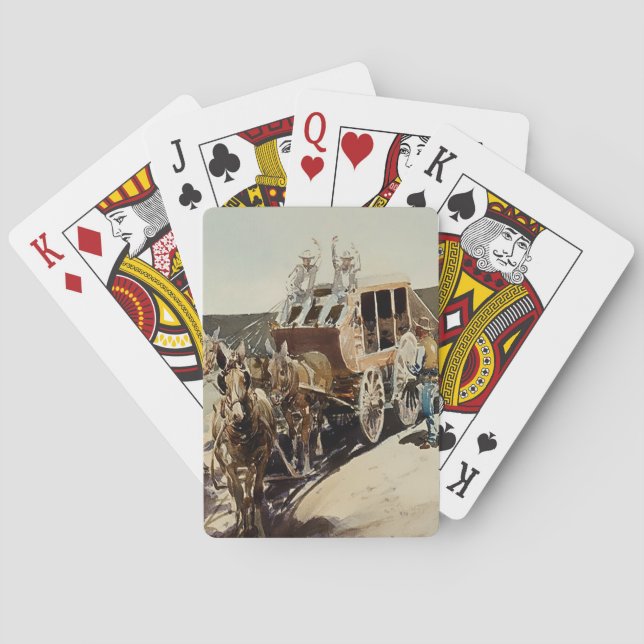 Western "Trail Drive" von Edward Borein Spielkarten (Rückseite)