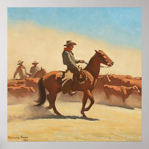 Western "Trail Herd" von Maynard Dixon Poster