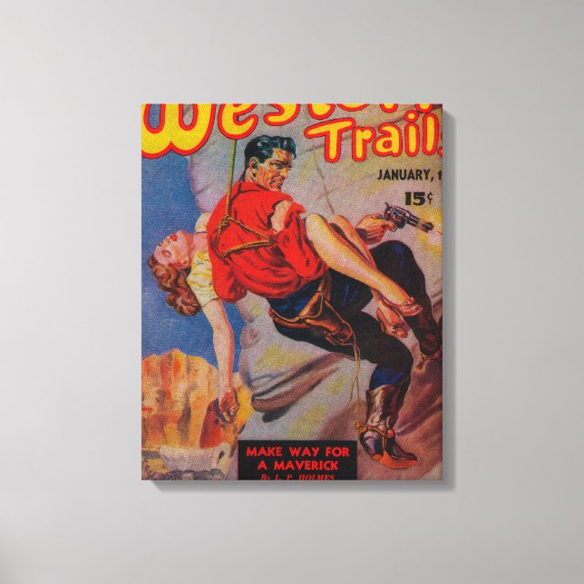 Western Trails Magazine Titelseite 3 Leinwanddruck (Vorderseite)