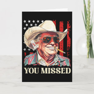 Western Trump Cowboy Du hast Trump 2025 Flagge ver Karte