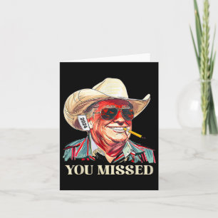 _western Trump Cowboy Du verpasst Cow Amerikanisch Karte