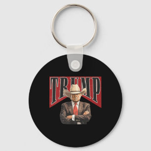Western Trump Cowboy T-Shirt Nimm Amerika zurück T Schlüsselanhänger
