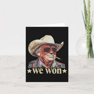 Western Trump Cowboy We Won American Flag Cowboy H Karte
