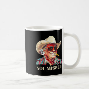 _Western Trump Cowboy You Missed American Flag Cow Kaffeetasse