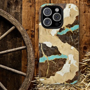 Western Türkis und Lederstil Frauen Case-Mate iPhone 14 Pro Max Hülle