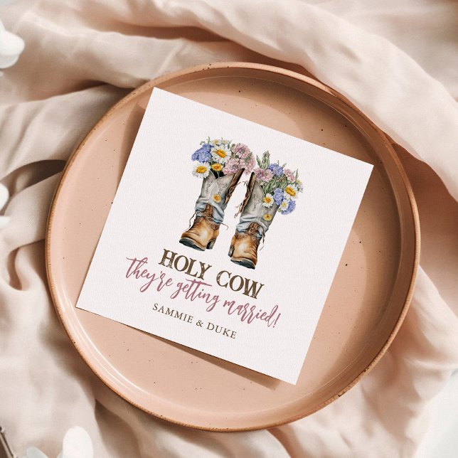 Western und Country Blume Boots Rustikale Hochzeit Serviette (Von Creator hochgeladen)