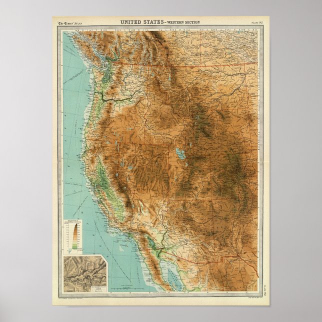 Western United Staaten Poster (Vorne)