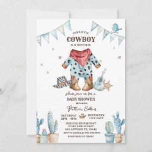 Western Unsere kleine Cowboy Rodeo Kinderdusche Einladung