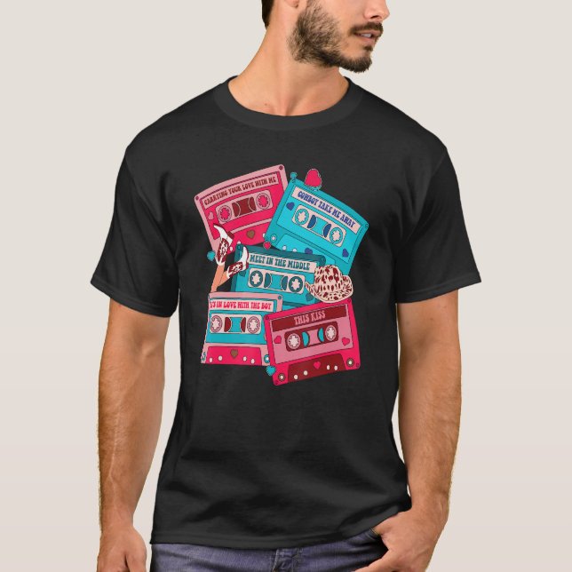 Western Valentine's Day Country Music Cassette Ges T-Shirt (Vorderseite)