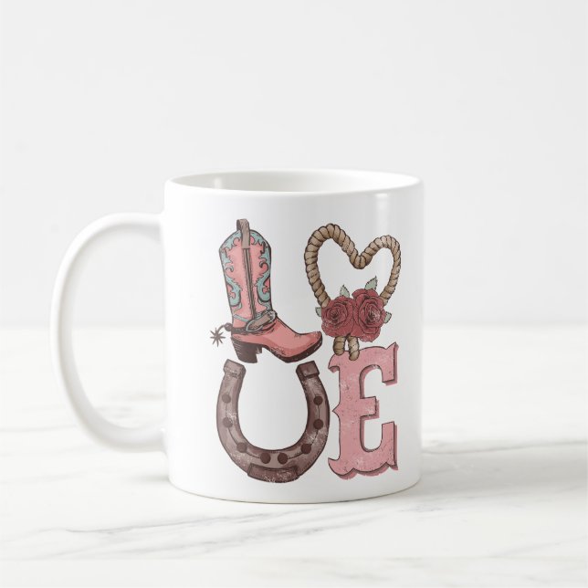 Western Valentinstag Liebe Kaffeetasse (Links)