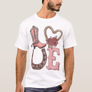 Western Valentinstag Liebe T-Shirt