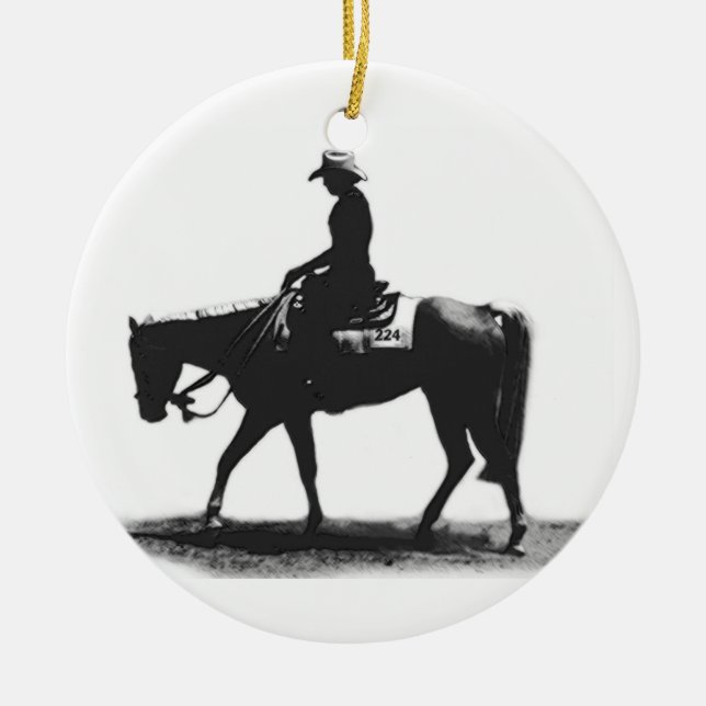 Western-Vergnügensverzierung Keramik Ornament (Vorne)