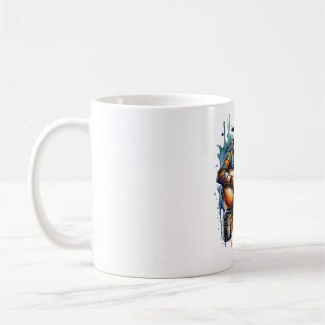 ✨Western Vibes – Cowboy Playing Guitar Design for  Kaffeetasse (Links)