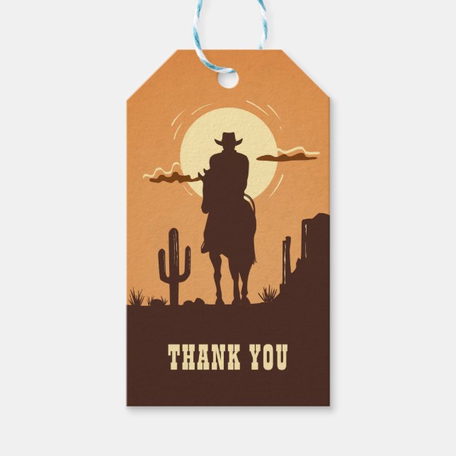 Western vielen Dank Geschenkanhänger (Vorderseite)