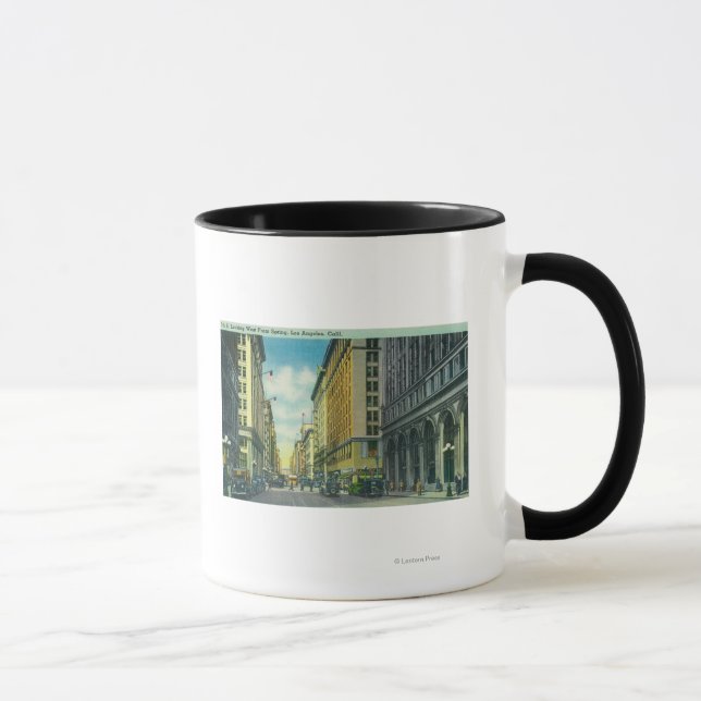 Western View 7th Street von der Spring Street Tasse (Rechts)