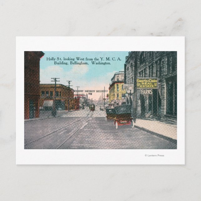 Western View Holly Street von YMCA Bldg Postkarte (Vorderseite)