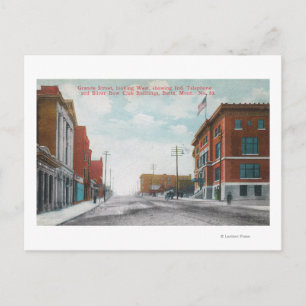 Western View of Granite StreetButte, MT Postkarte