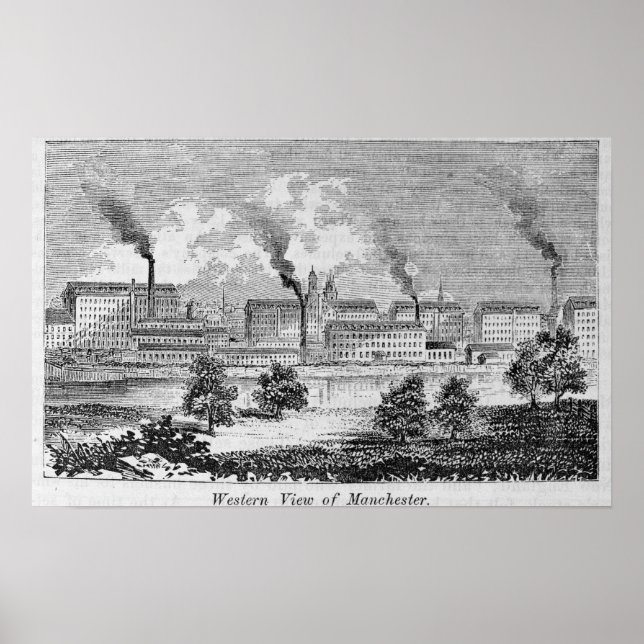 Western View of Manchester Poster (Vorne)