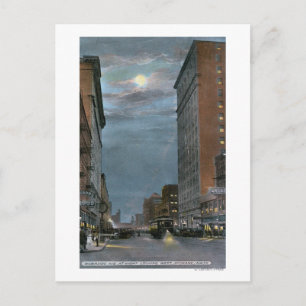 Western View Riverside Avenue at Night Postkarte