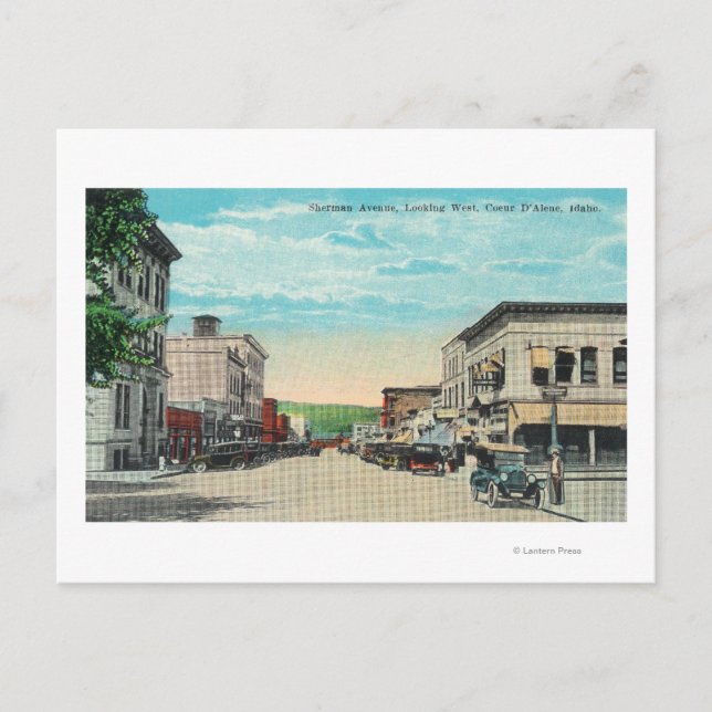 Western View Sherman Avenue Postkarte (Vorderseite)