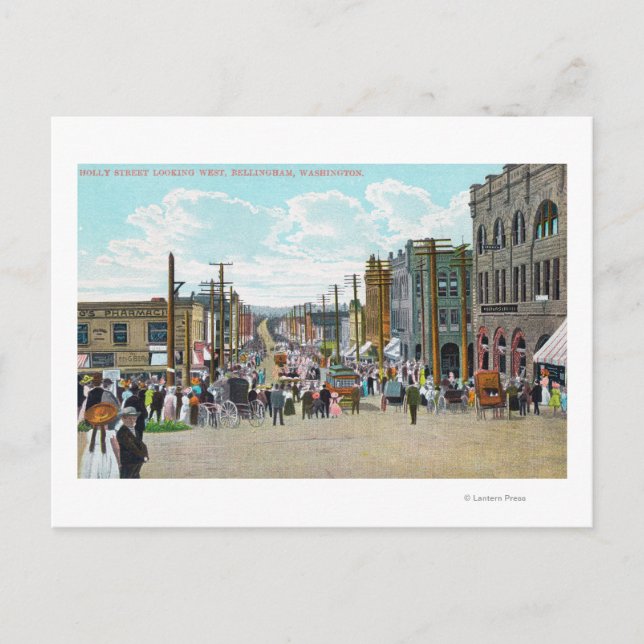 Western View von Holly Street Postkarte (Vorderseite)