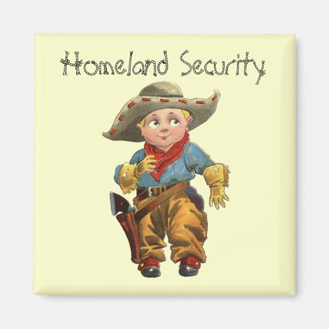 Western Vintag 1912 Fun Lil' Cowboy Kühlschrankmag Magnet (Vorne)