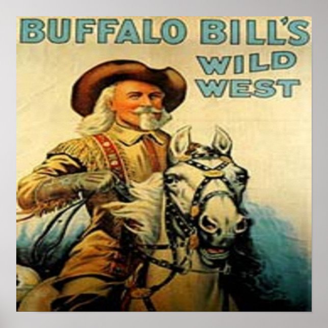 Western Vintag Buffalo Bill Art Print Poster (Vorne)