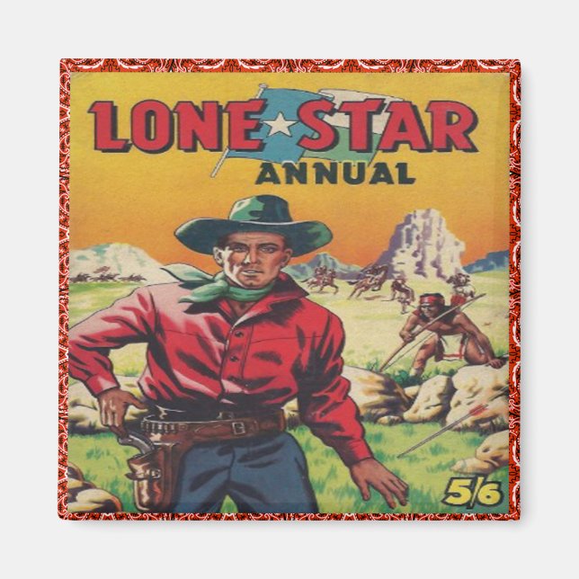 Western Vintag Cowboy Magnet (Vorne)