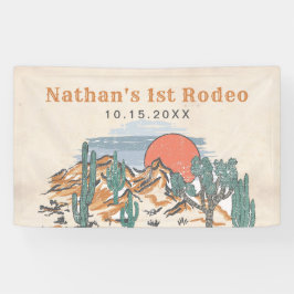 Western Vintag Wüste Rodeo 1. Geburtstag Banner