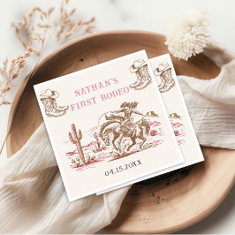 Western Vintage Rodeo Birthday Paper Napkin Serviette