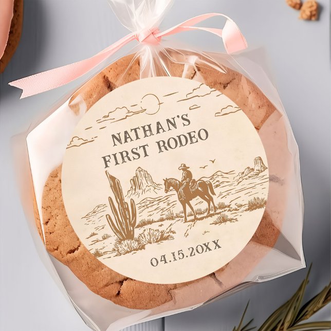 Western Vintage Rodeo Birthday Sticker (Von Creator hochgeladen)