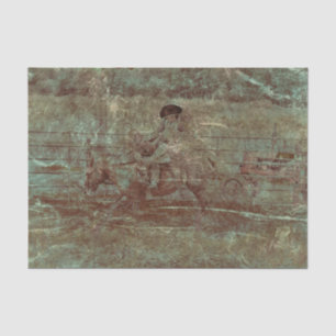 Western Vintage Textur Rodeo Country Pferdereiten Seidenpapier