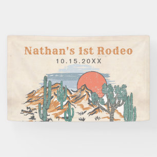 Western Vintage Wüsten Rodeo 1. Geburtstag Banner