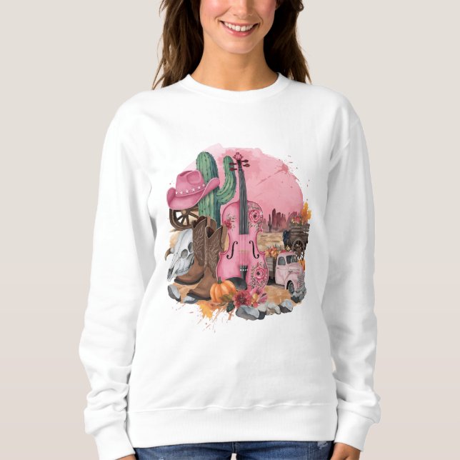 western violin sweatshirt (Vorderseite)