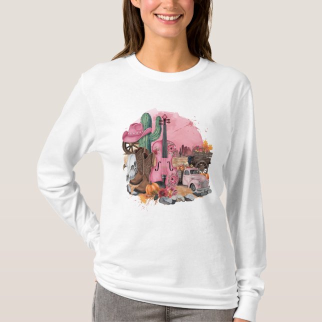 western violin T-Shirt (Vorderseite)