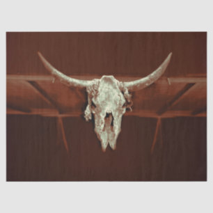 Western von Bull Skull Brawn Seidenpapier