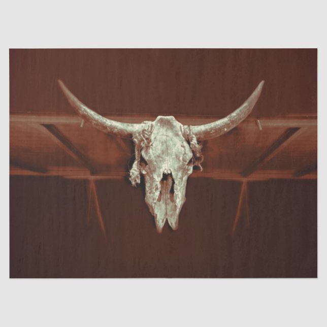 Western von Bull Skull Brawn Seidenpapier (Vorderseite)