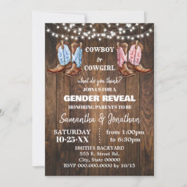 Western von Jungen oder Mädchen stimuliert Gender Einladung