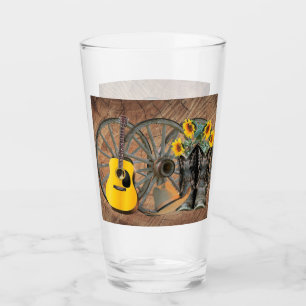 Western Wagon Wheel Gitarre Cowboy Stiefel Sonnenb Glas