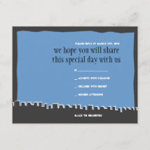 Western Wall Israel Bar Bat Mitzvah Antwortkarte