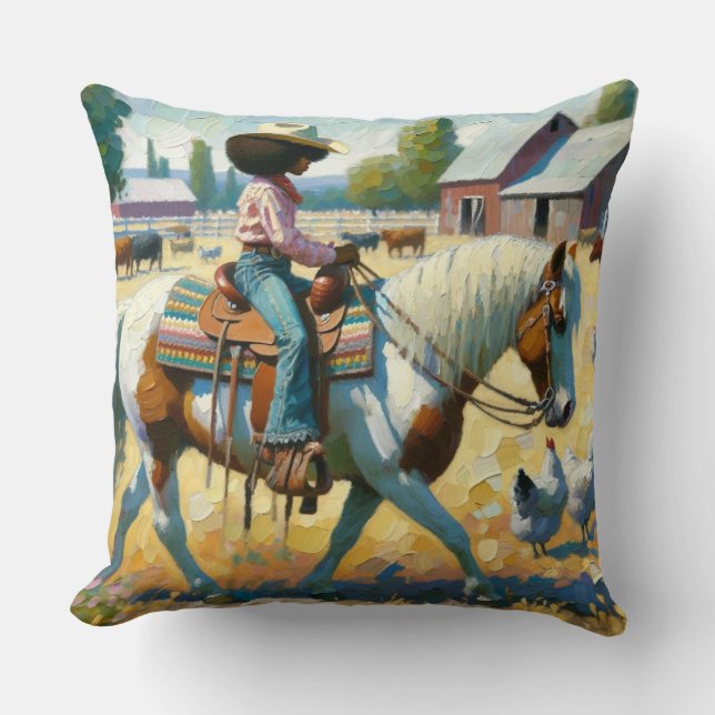 Western Wanderlust Kissen (Vorderseite)