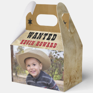 Western-Wanted-Poster-Birthday 13cm b x 8cm l x 17 Geschenkschachtel
