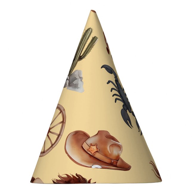 Western Wasserfarbe Kunst Partyhütchen (Rechts)