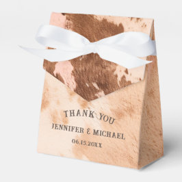 Western Wedding Blush Cowhide Geschenkschachtel